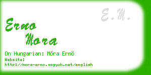 erno mora business card