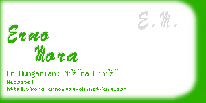 erno mora business card